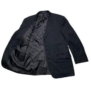 Paulo Solari Wool Black 3 Button Blazer Jacket Mens Size 42R USA